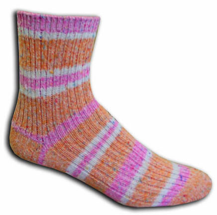 Closeout Orange/Pink Speckle 3/4 Socks PAIR