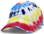 Relaxed Unstructured Tie Dye Slide Buckle Cap (Pastel Tie Dye)