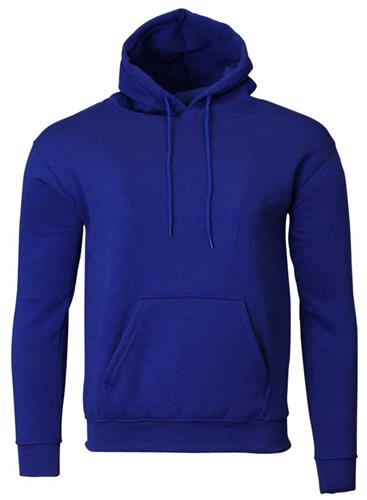 Pull Over Hooded Sweatshirt, Kangaroo-Pocket, " Royal",  Pro Blend, Adult & Youth . Decorated in seven days or less.