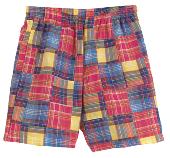 womens madras shorts