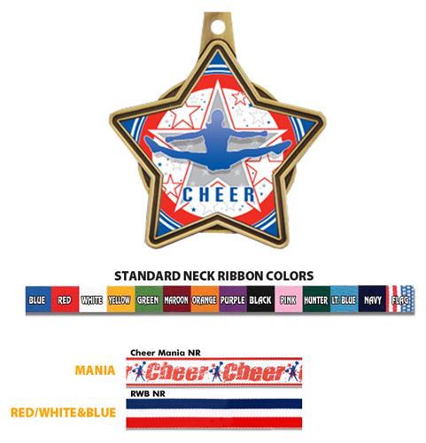 Hasty Awards All-Star Insert Cheer Medals M-5501CH. Personalization is available on this item.