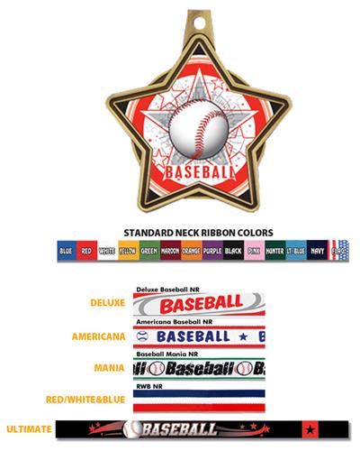 Hasty Awards All-Star Insert Baseball Medals. Engraving is available on this item.
