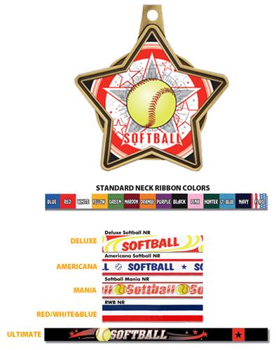 Hasty Awards All-Star Insert Softball Medals. Engraving is available on this item.