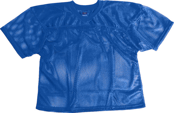 blue football practice jersey