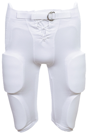 Adams Youth Football Padded Practice Pants Sewn In 7 Piece Pads Sz Medium White 