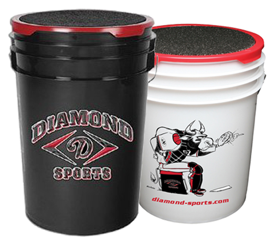 Diamond Bucket with 3 Dozen DOLX Baseballs Baseball Equipment & Gear