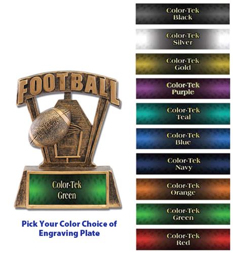 Hasty Awards ProSport 6" Football Resin Trophies. Personalization is available on this item.