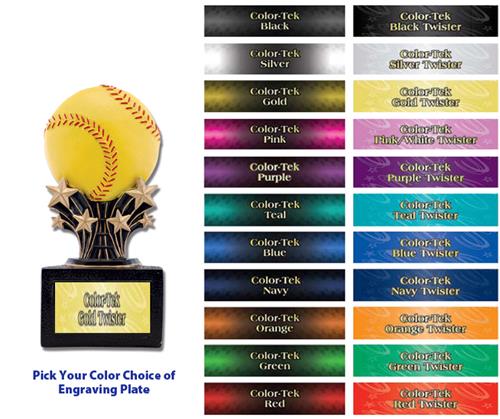Hasty Award Shooting Star 6" Softball Resin Trophy. Engraving is available on this item.