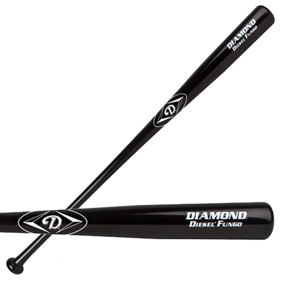 Diamond Hand Finished Wood Hybrid Fungo Bat Baseball Equipment & Gear