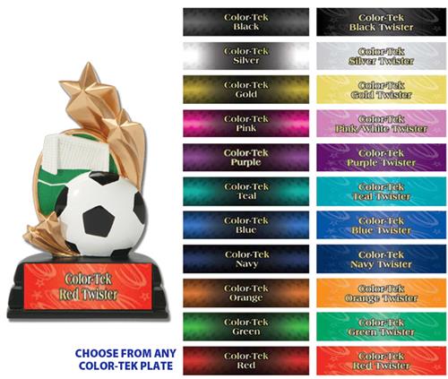 6" Soccerball Sport Star Resin Trophies. Engraving is available on this item.