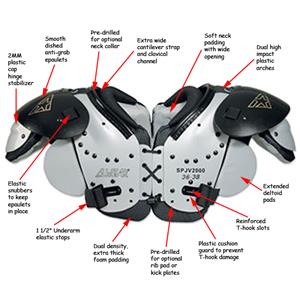 All-Star Equalizer JV Football Shoulder Pads - Football Equipment and Gear