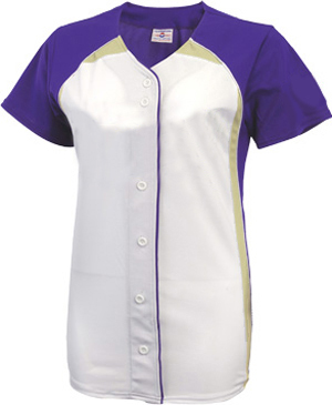 Teamwork Girls Pulse Faux Button Softball Jersey. Decorated in seven days or less.