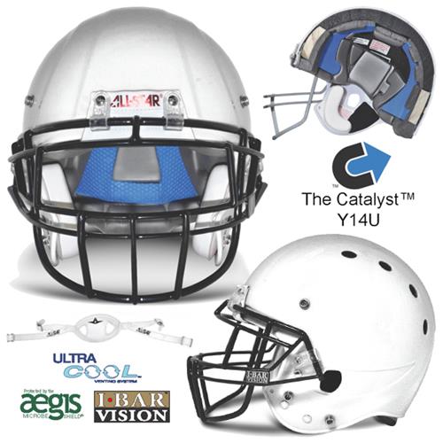 All-Star Catalyst TriBar Youth Football Helmets