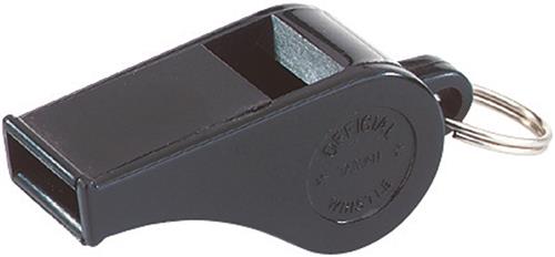 Martin Sports Small Black Plastic Whistles-Dozen