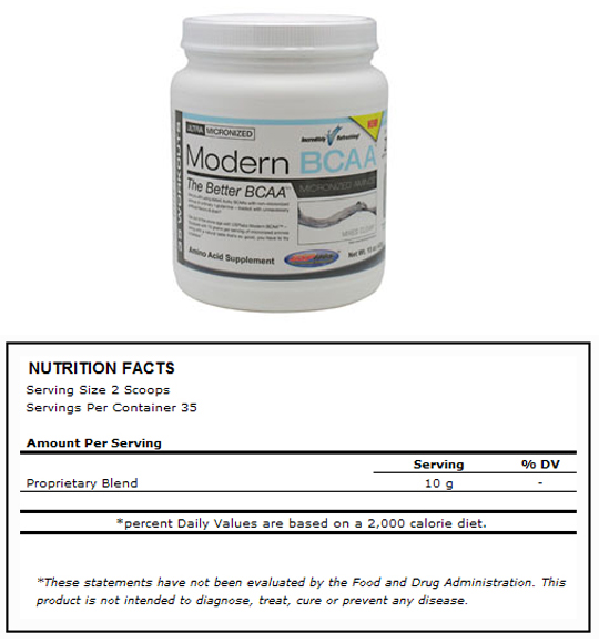 USP Labs Modern BCAA Blue Raspberry Amino Acids Closeout Sale