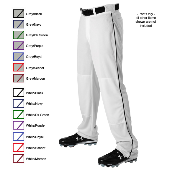 Details about   Alleson Youth Baseball Pants Gray Green Stripe Youth L Open Leg BRAND NEW 