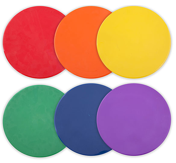 Multiple Colors and Sizes Set of 6 Champion Sports Poly Spot Markers