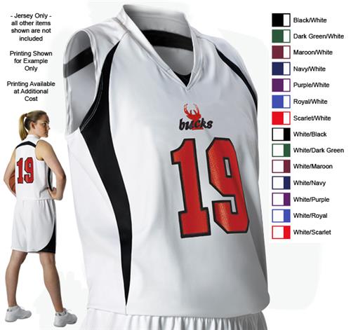 Alleson 558W Women's Basketball Jerseys. Printing is available for this item.