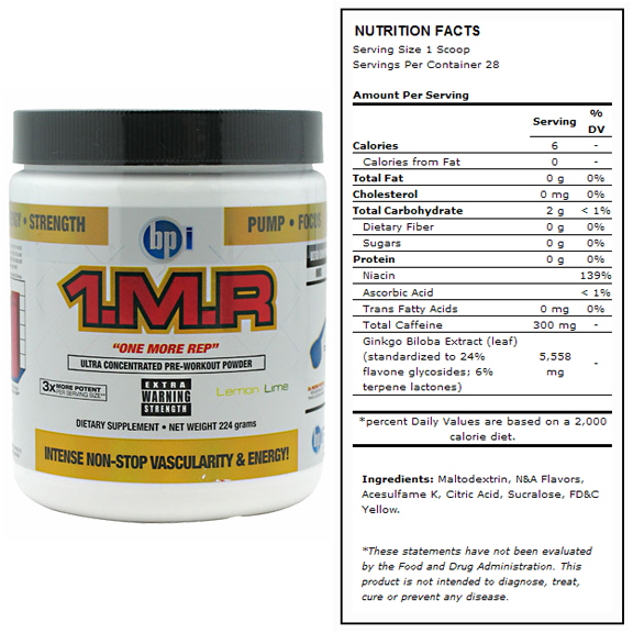 Bpi 1 M R Lemon Lime Pre Workout Supplement Epic Sports