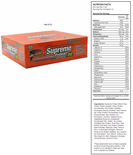 Supreme Protein Caramel Nut Chocolate Protein Bars