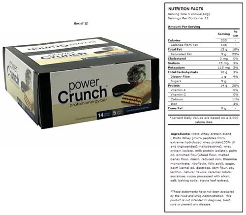 BNRG Power Crunch Cookies & Creme Protein Bars