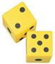 Champion Sports 6" Yellow Coated Foam Dice (Pair)