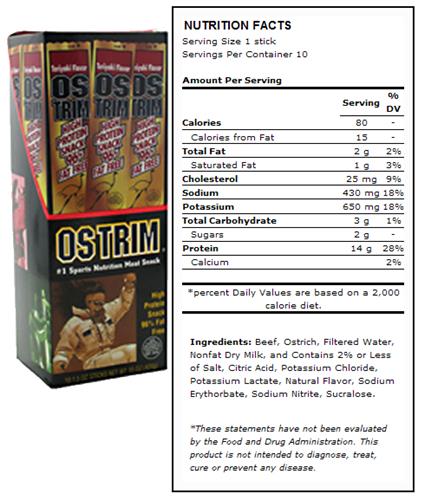 Ostrim Beef & Ostrich Snack - Teriyaki