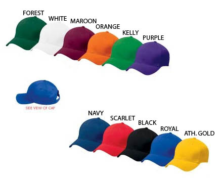 five baseball caps