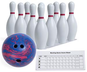 bowling with small ball and straight pins