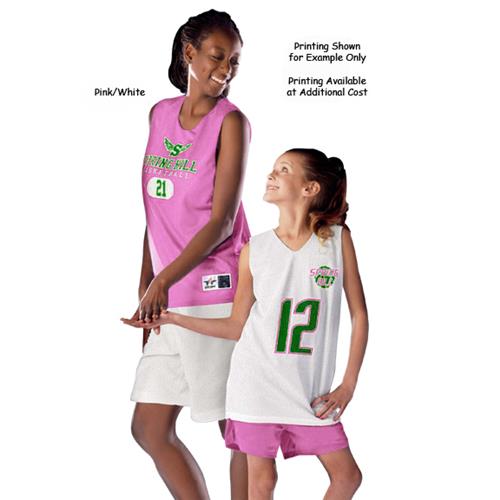 Alleson Women's Pink Reversible Basketball Jerseys. Printing is available for this item.