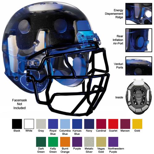 Adams good A-Three Youth Football Helmet Black Size Medium With Facemask Chin Strap