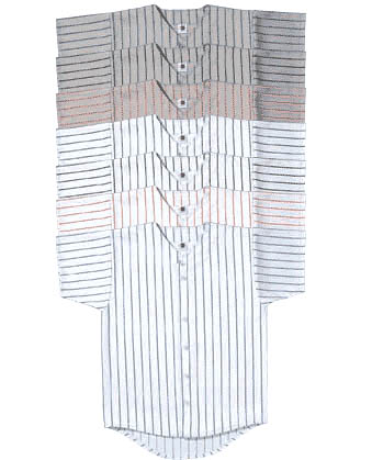 Maillot De Baseball Augusta à Rayures - Homme | Jersey Complet Boutonné, Respirant