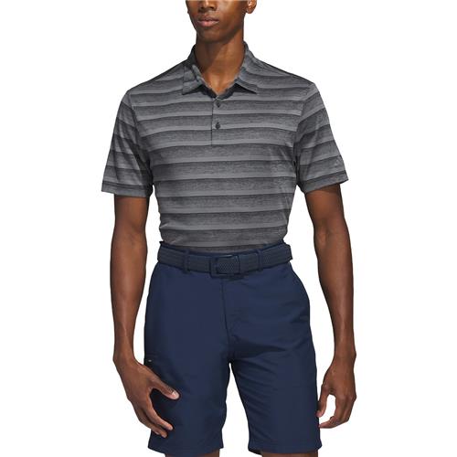 Adidas Two-Color Striped Golf Mens Polo Shirt. Printing is available for this item.