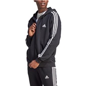 Adidas Essentials Fleece 3-Stripes Full-Zip Mens Hoodie