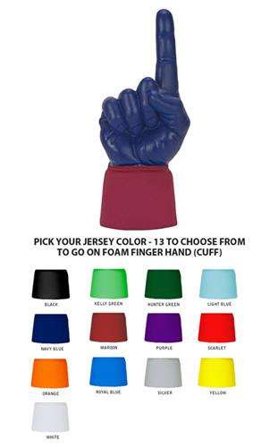 UltimateHand Foam Finger Navy Hand/Jersey Combo