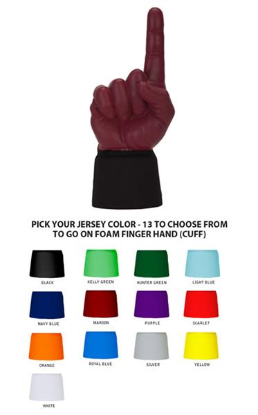 UltimateHand Foam Finger Maroon Hand/Jersey Combo