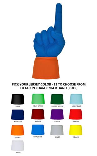 UltimateHand Foam Finger Royal Hand/Jersey Combo