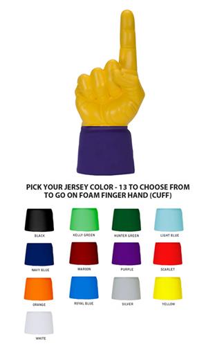 UltimateHand Foam Finger Yellow Hand/Jersey Combo