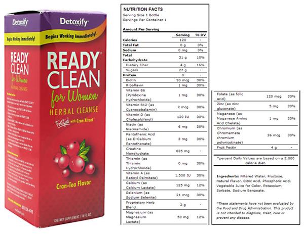 Detoxify Ready Clean for Women - 16 fl. oz. - Soccer Equipment and Gear