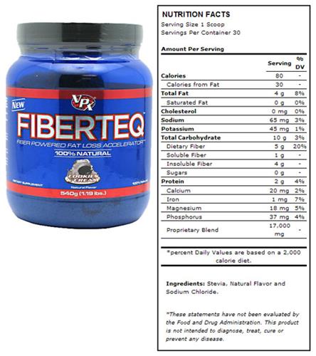 VPX Fiberteq 100% Natural Cookies & Cream