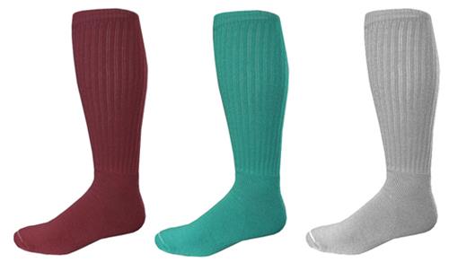 Solid Ribbed Acrylic Soccer Socks Closeout