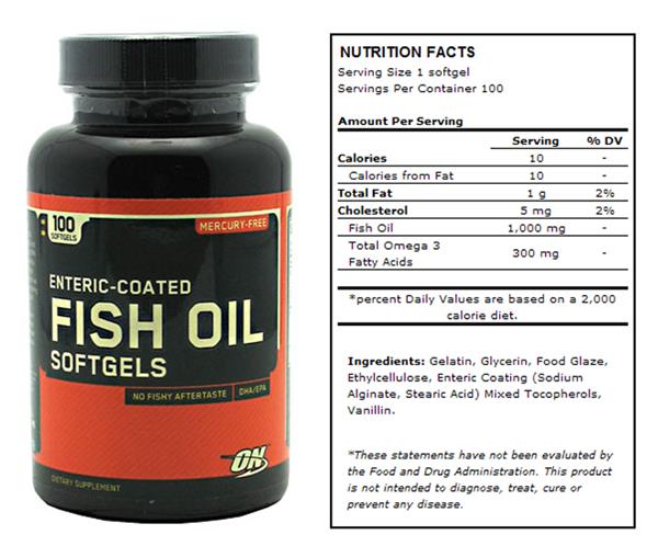 Optimum Nutrition ON Fish Oil 1000 Mg - 100 Softgels