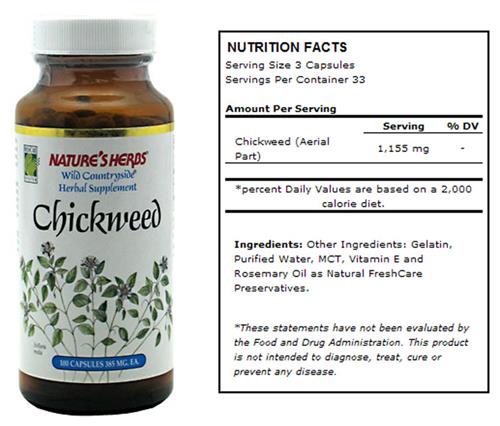 Nature's Herbs Chickweed Herbal Supplement