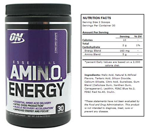 Essential Amino Energy Concord Grape Powder