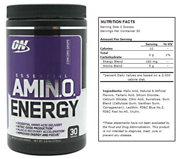 Essential Amino Energy Concord Grape Powder