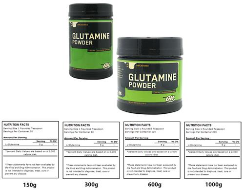 Optimum Nutrition Glutamine - 4 Sizes Supplements