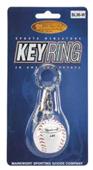 Mini Logo White Baseball Keyring w/Blistercard BL96W