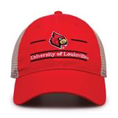 G180 The Game Louisville Cardinals Relaxed Trucker Mesh Split Bar Cap