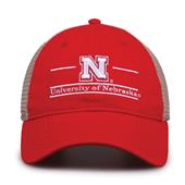 G180 The Game Nebraska Cornhuskers Relaxed Trucker Mesh Split Bar Cap
