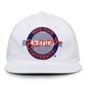 G220 The Game Boise State Broncos White Retro Circle Throwback Cap